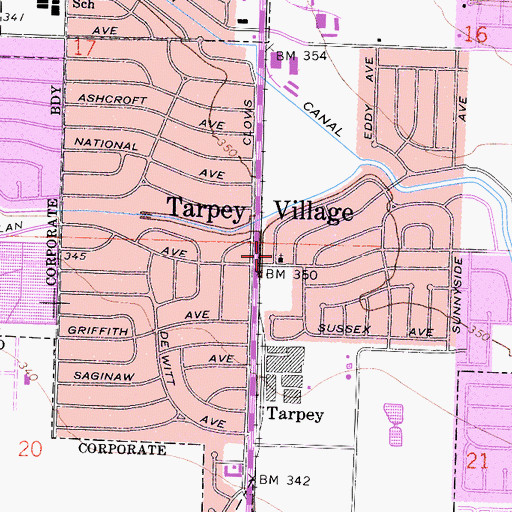 Topographic Map of House of Prayer Pentecostal Church, CA