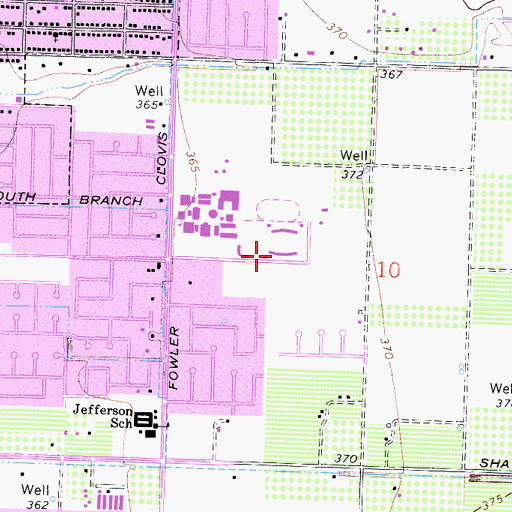 Topographic Map of Lamonica Stadium, CA