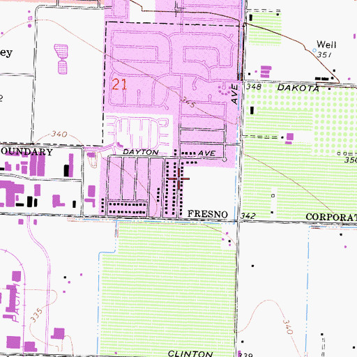 Topographic Map of Melody Park, CA