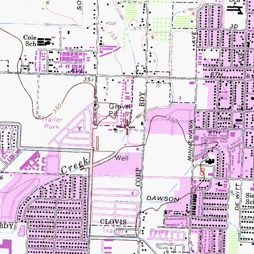 Topographic Map of Letterman Park, CA