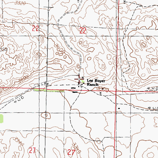 Topographic Map of Lee Boyer Ranch, NE
