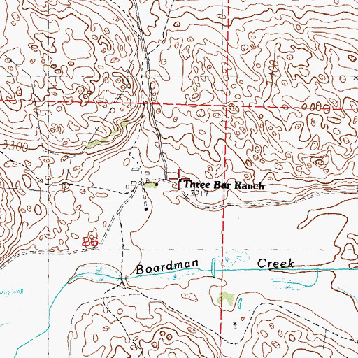 Topographic Map of Three Bar Ranch, NE
