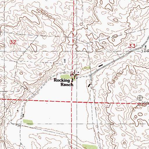 Topographic Map of Rocking J Ranch, NE