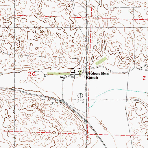 Topographic Map of Broken Box Ranch, NE
