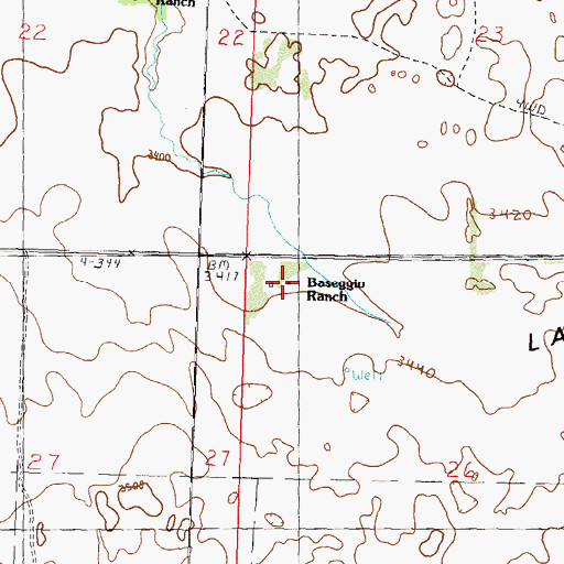 Topographic Map of Baseggio Ranch, NE