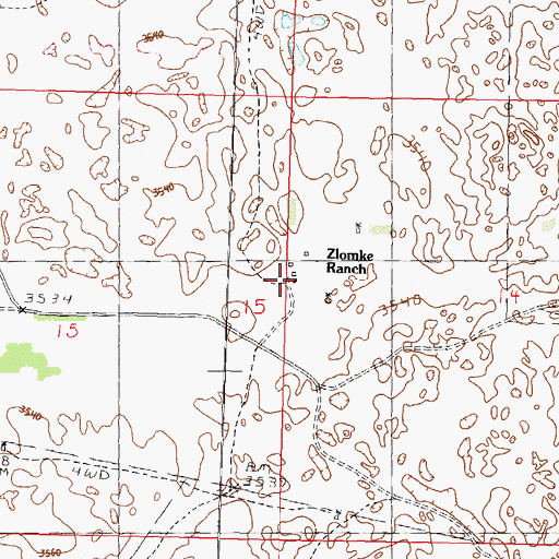 Topographic Map of Zlomke Ranch, NE