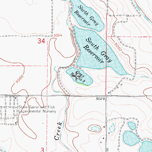 Topographic Map of Gray Reservoir Number 3, CO