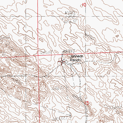 Topographic Map of Johnson Ranch, NE