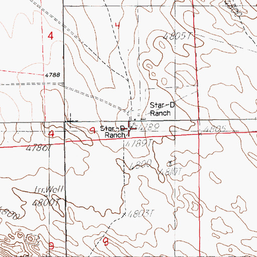 Topographic Map of Star-D Ranch, NE