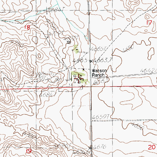 Topographic Map of Watson Ranch, NE
