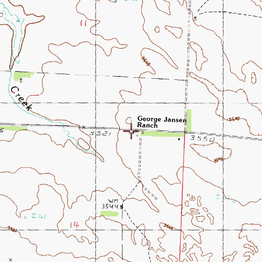 Topographic Map of George Jansen Ranch, NE