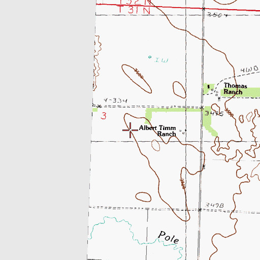 Topographic Map of Albert Timm Ranch, NE