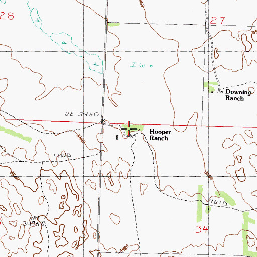 Topographic Map of Hooper Ranch, NE
