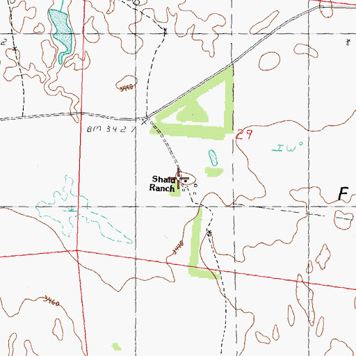 Topographic Map of Shald Ranch, NE