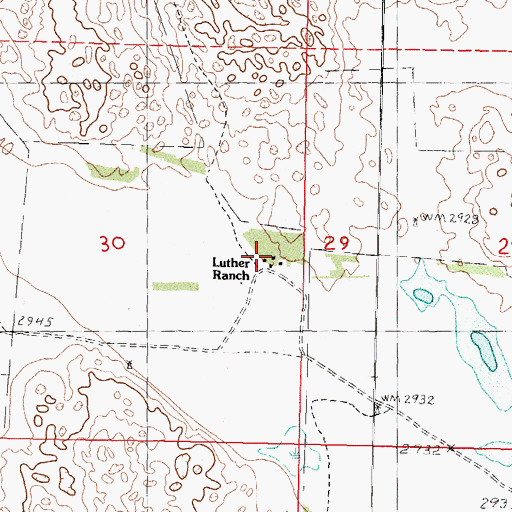 Topographic Map of Luther Ranch, NE