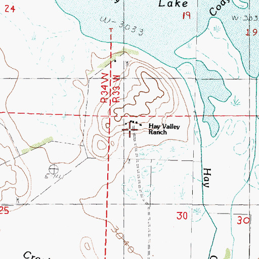 Topographic Map of Hay Valley Ranch, NE