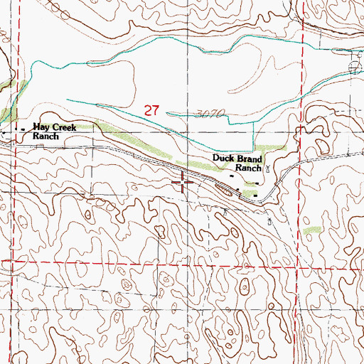 Topographic Map of Duck Brand Ranch, NE