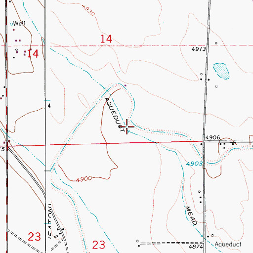 Topographic Map of Eaton Ditch, CO