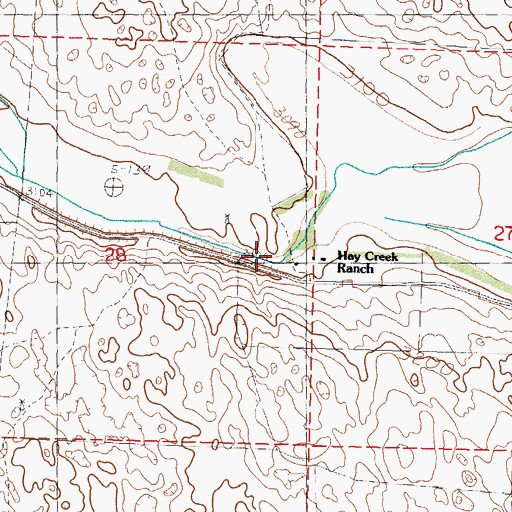 Topographic Map of Hay Creek Ranch, NE
