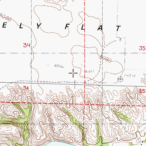 Topographic Map of Connely Flat, NE