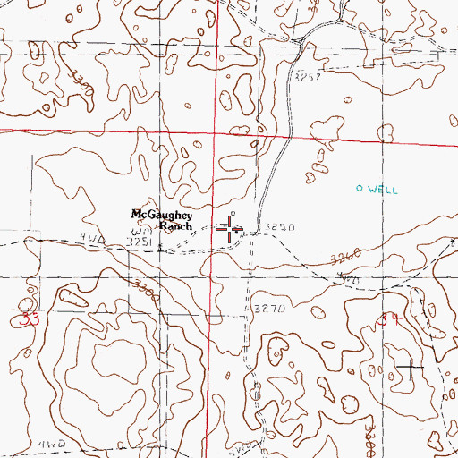 Topographic Map of McGaughey Ranch, NE