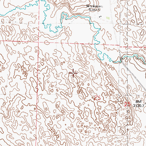 Topographic Map of Round Lake, NE