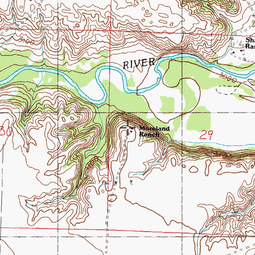 Topographic Map of Moreland Ranch, NE