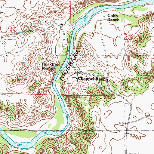 Topographic Map of Chappel Ranch, NE