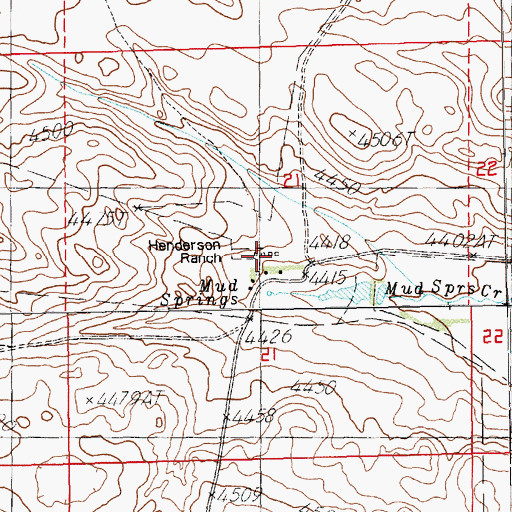 Topographic Map of Henderson Ranch, NE