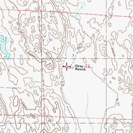 Topographic Map of Gray Ranch, NE
