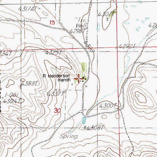 Topographic Map of R Henderson Ranch, NE