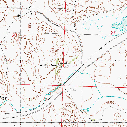 Topographic Map of Wiley Ranch, NE