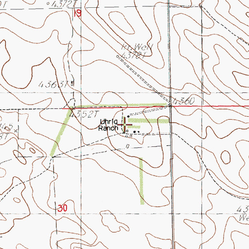 Topographic Map of Uhrig Ranch, NE