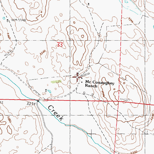 Topographic Map of McConaughey Ranch, NE