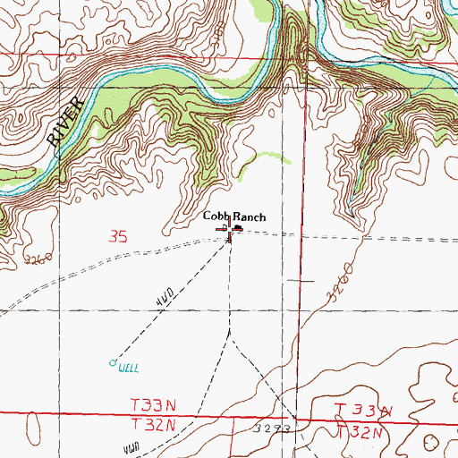 Topographic Map of Cobb Ranch, NE