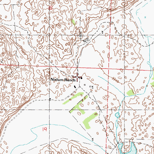 Topographic Map of Nielsen Ranch, NE