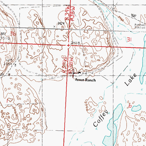 Topographic Map of Arnot Ranch, NE