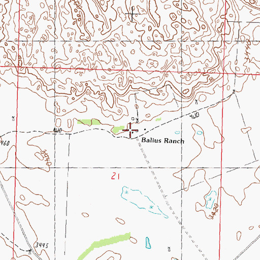 Topographic Map of Balius Ranch, NE