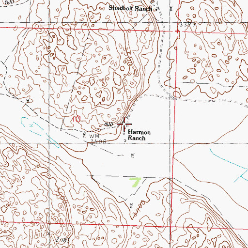 Topographic Map of Harmon Ranch, NE