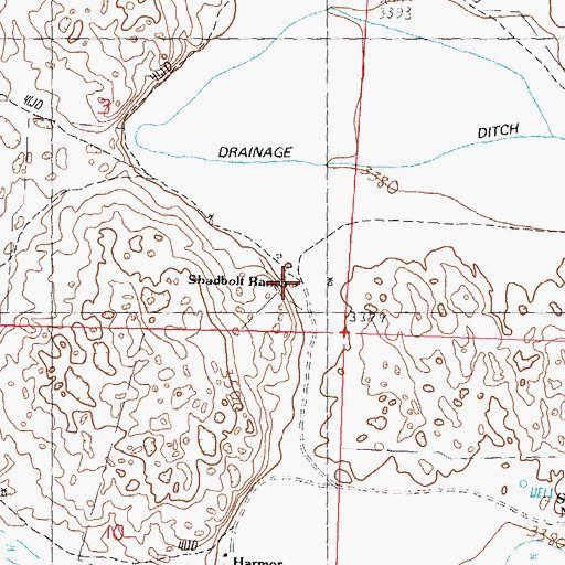 Topographic Map of Shadbolt Ranch, NE