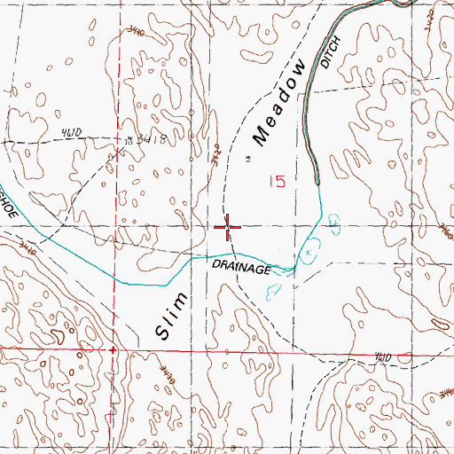 Topographic Map of Slim Meadow, NE
