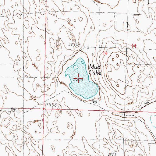Topographic Map of Mud Lake, NE