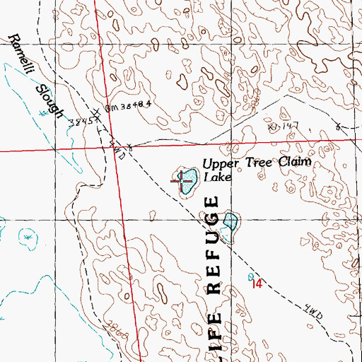 Topographic Map of Upper Tree Claim Lake, NE