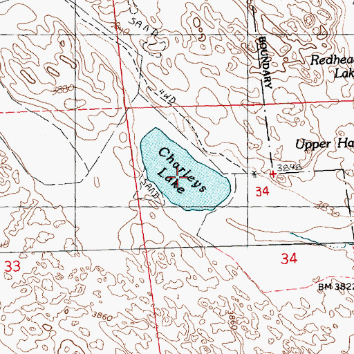 Topographic Map of Charleys Lake, NE