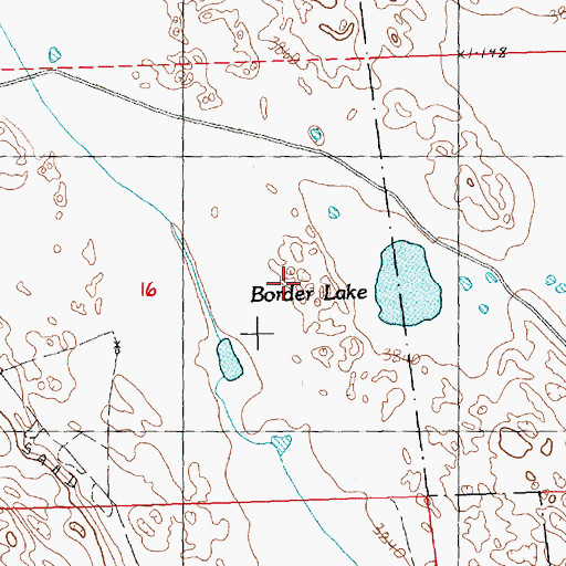 Topographic Map of Border Lake, NE
