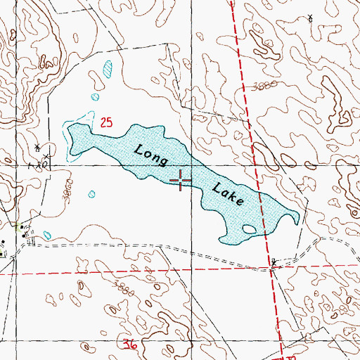 Topographic Map of Long Lake, NE