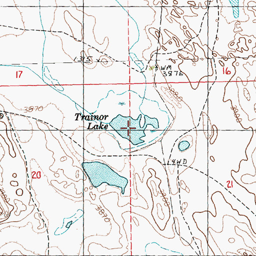 Topographic Map of Trainor Lake, NE