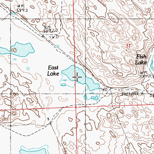Topographic Map of East Lake, NE