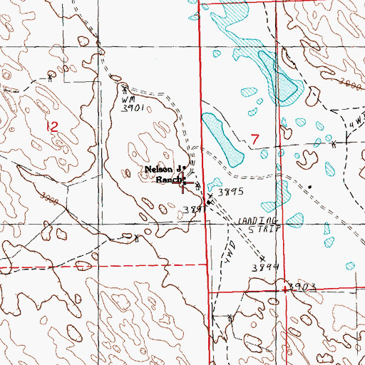 Topographic Map of Nelson J Ranch, NE