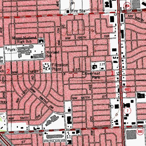 Topographic Map of Norland, FL